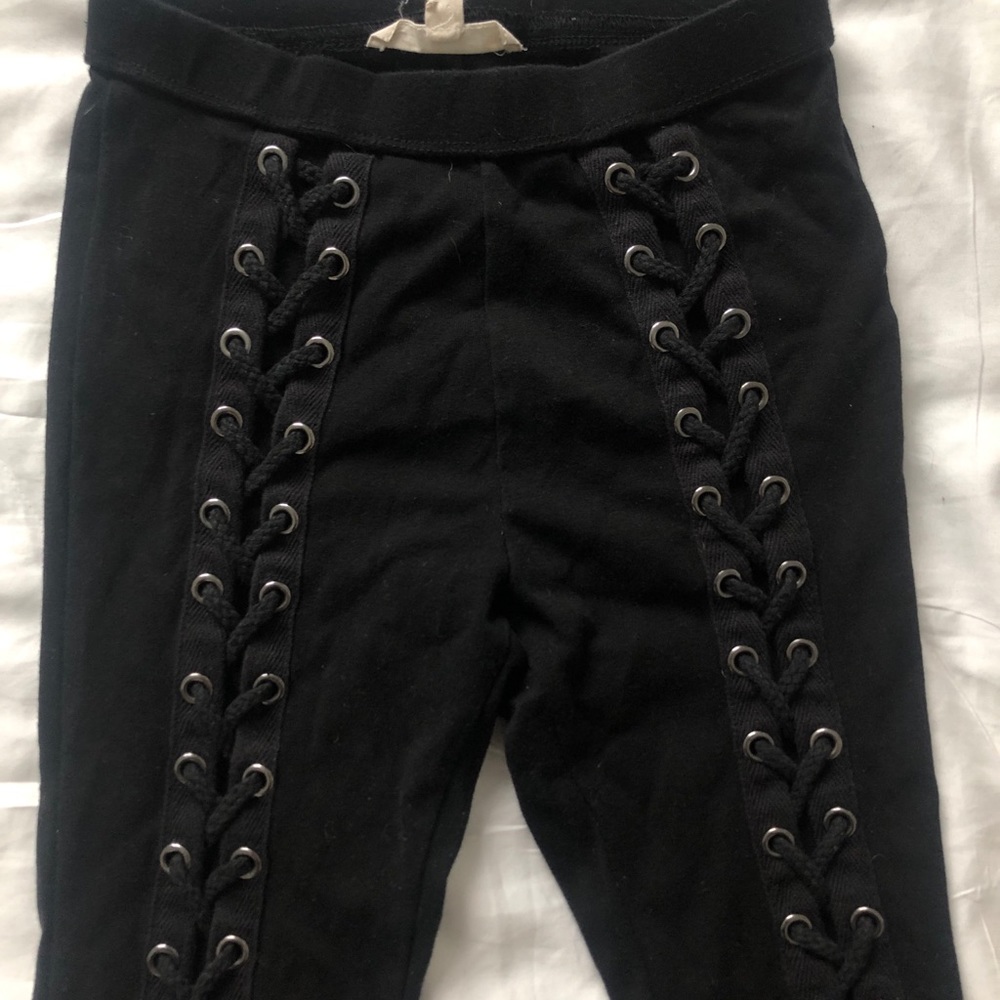 Lace up leggings